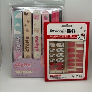 The crème shop 2 pc nail set. Hello Kitty gel nail strip /35pc & 5pc nail files.